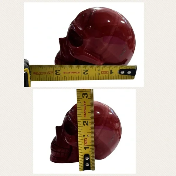 Red Jasper Skull, Sunstone Double Points, Mookite Tumbles, Shungite Tumble - Picture 14 of 17